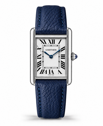 Cartier Tank Must Large Model Roman-Numeral Stainless Steel Luxury Dress Watch