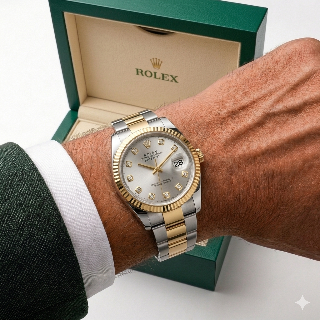 Luxury Two-Tone Diamond Accent Watch